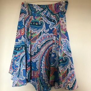 Ralph Lauren hankerchief paisley skirt size 6